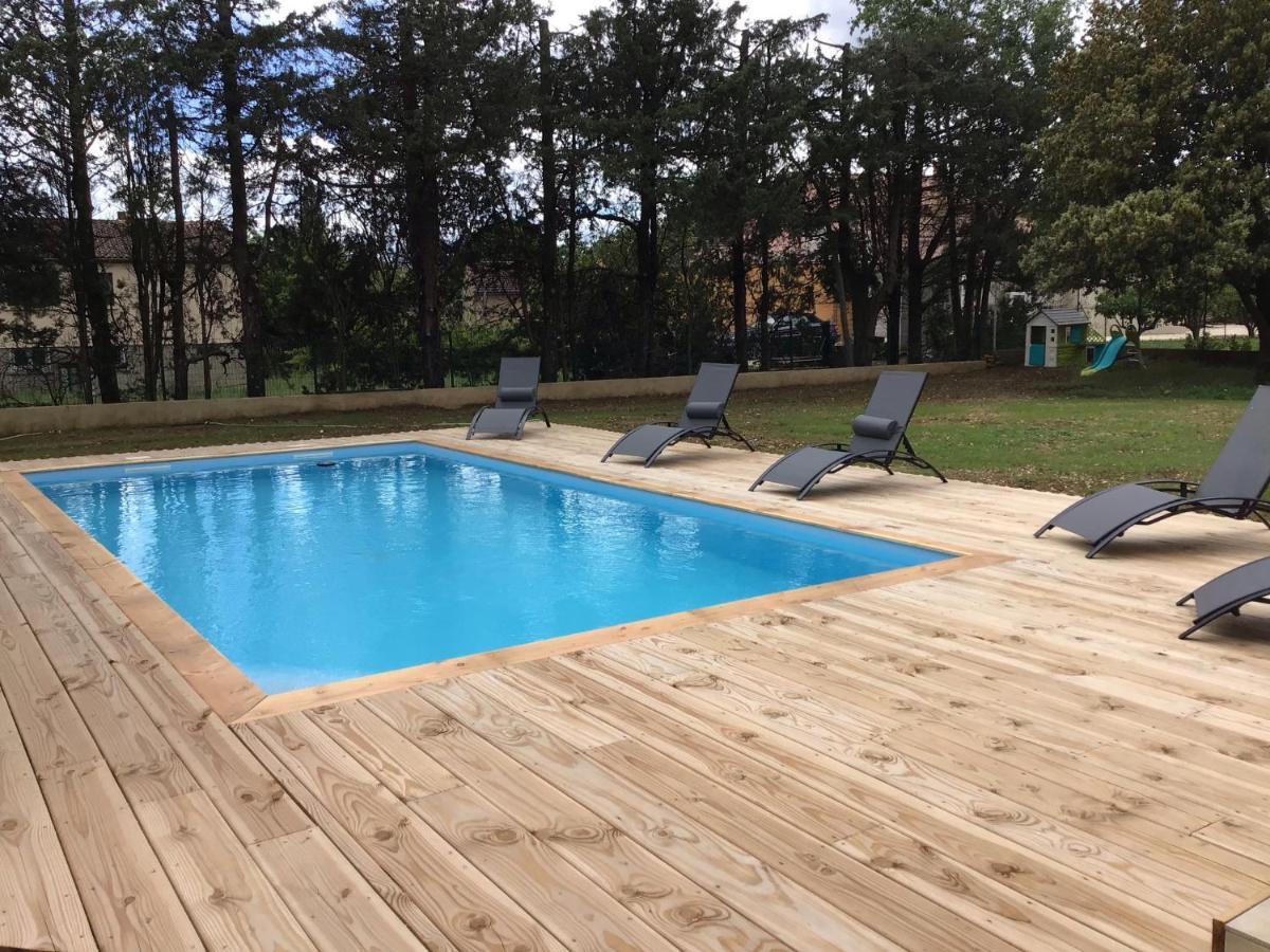Gite Les Oliviers 10 Pers Piscine Au Calme 4 Etoiles Saint-Laurent-la-Vernède Екстериор снимка