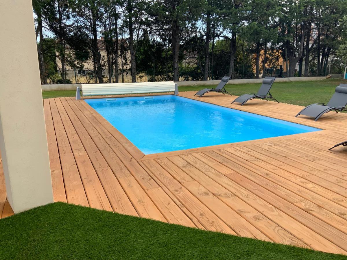 Gite Les Oliviers 10 Pers Piscine Au Calme 4 Etoiles Saint-Laurent-la-Vernède Екстериор снимка